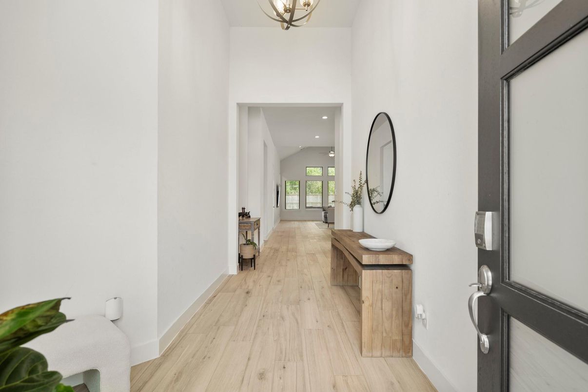 Interior, Pendant Lights, Recessed Lighting, Wood Texture Flooring