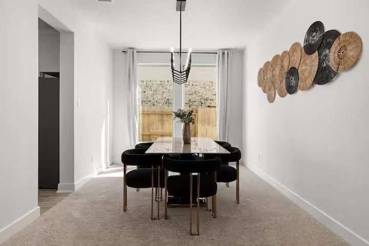 Dining room, Interior, Pendant Lights