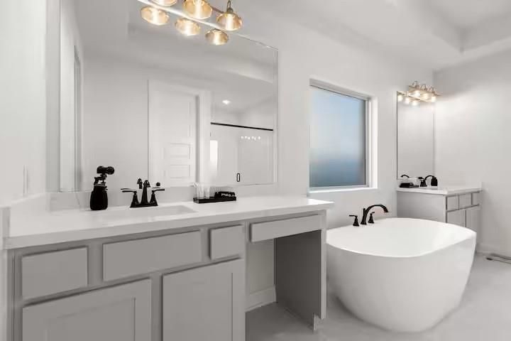 Bathroom, Dual Sink Vanities, Free Standing Baths, Interior