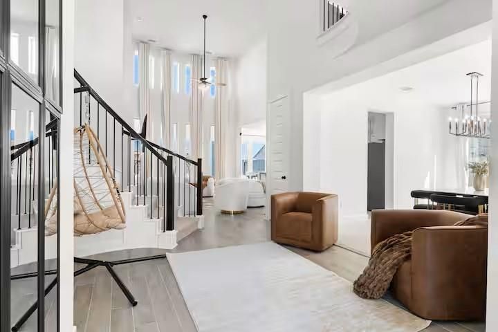 Chandelier, Interior, Pendant Lights, Wood Texture Flooring