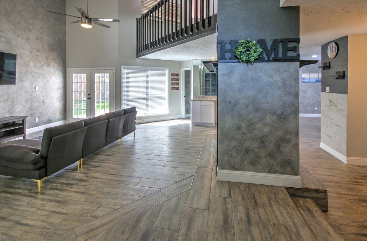 Fireplace, Interior, Wood Texture Flooring