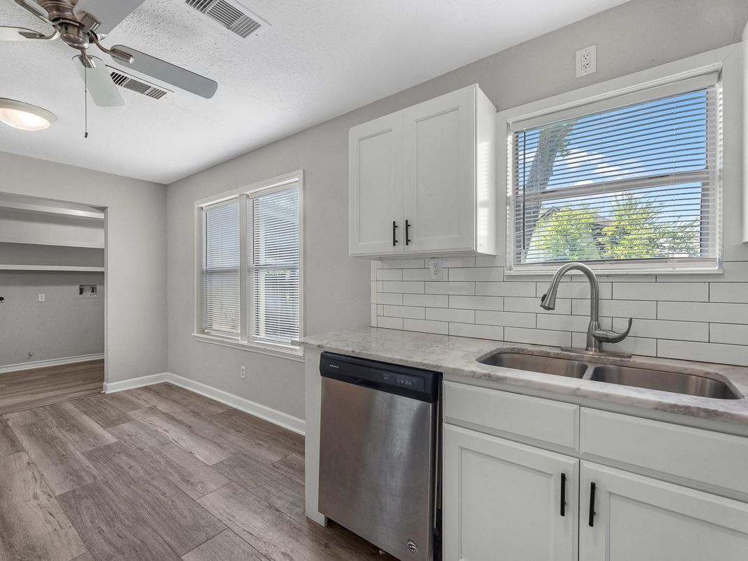 Interior, Kitchen, Wood Texture Flooring