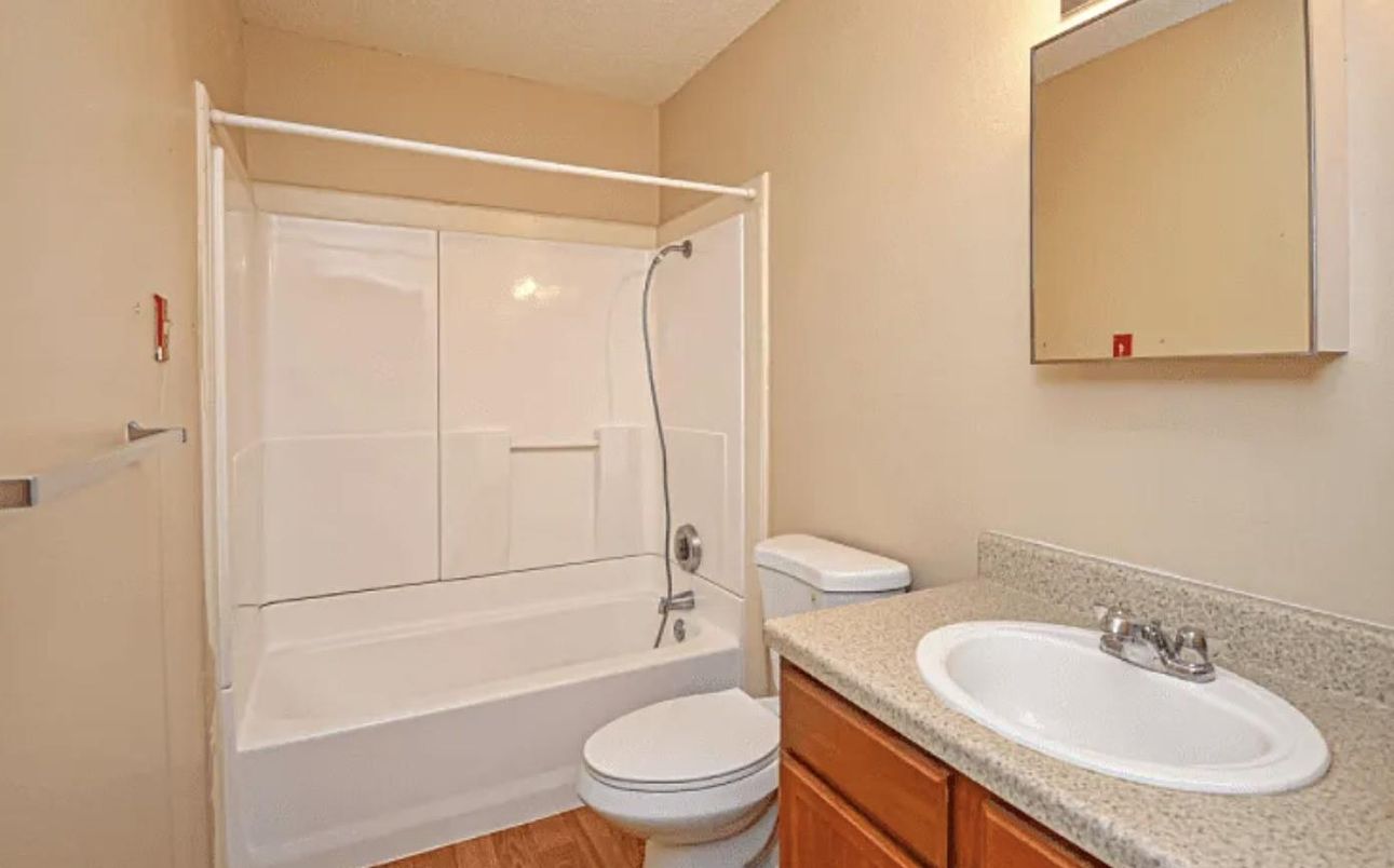Bathroom, Interior, Wood Texture Flooring