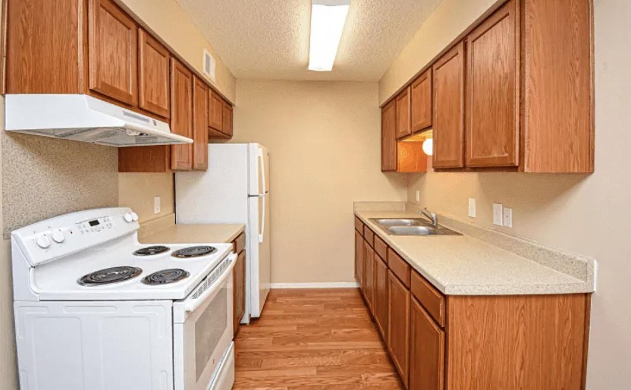 Interior, Kitchen, Wood Texture Flooring