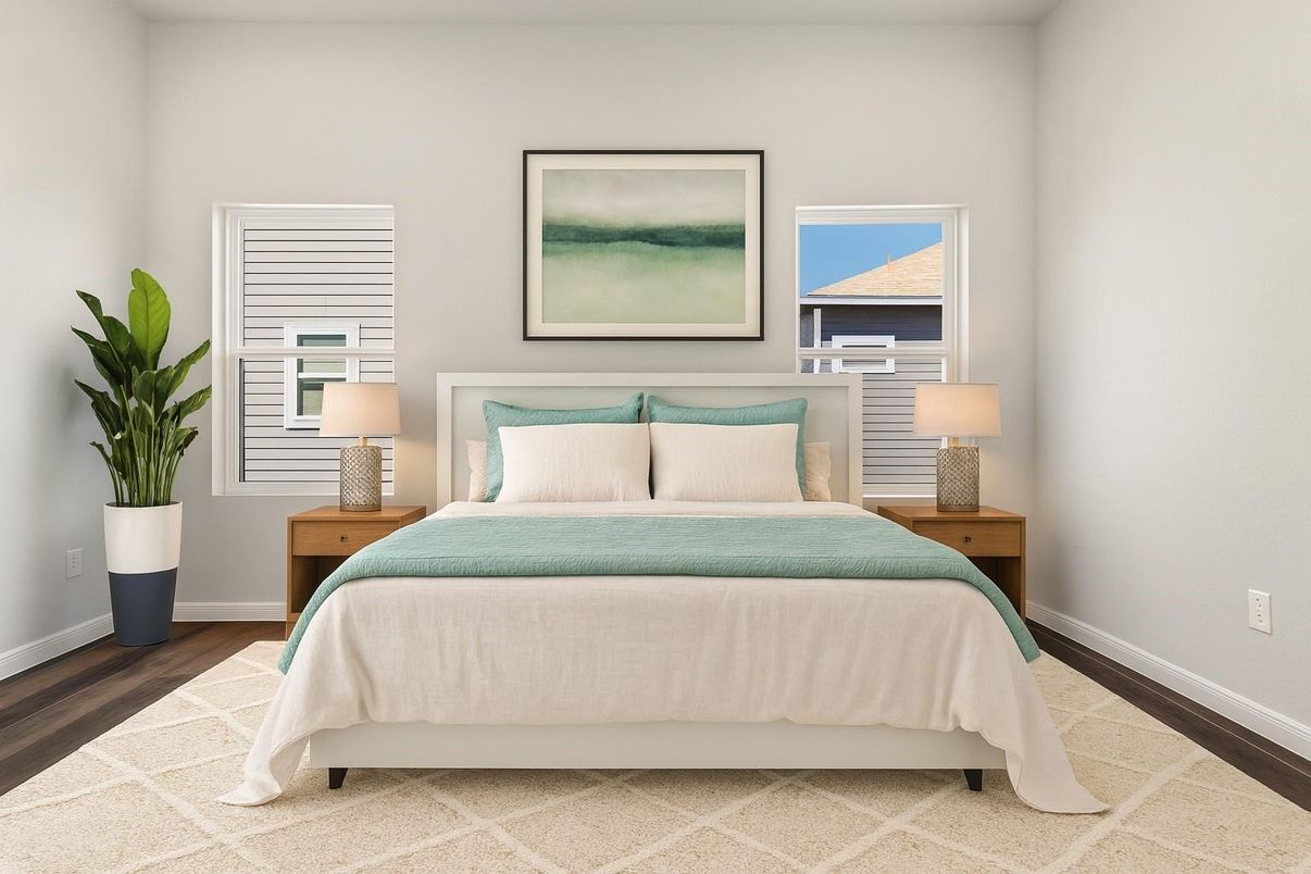 Bedroom, Interior, Wood Texture Flooring