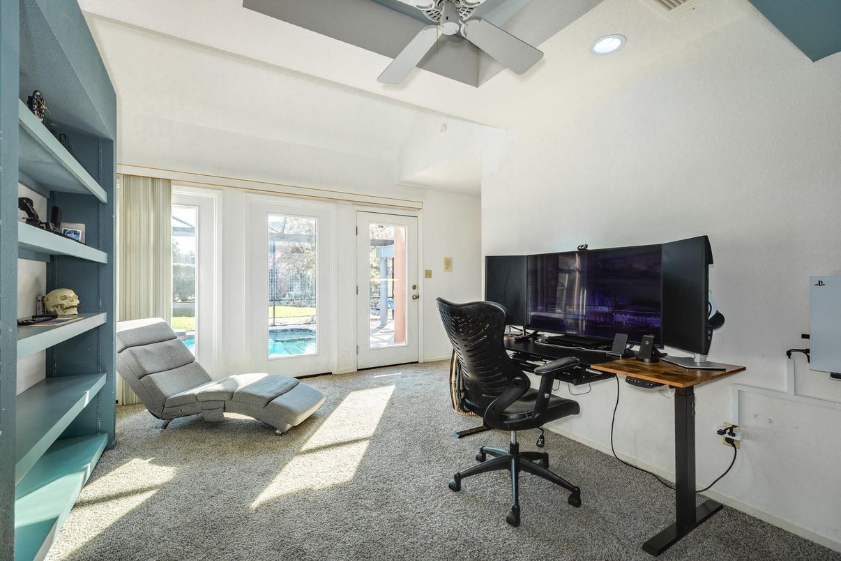 Home Office, Interior, Recessed Lighting