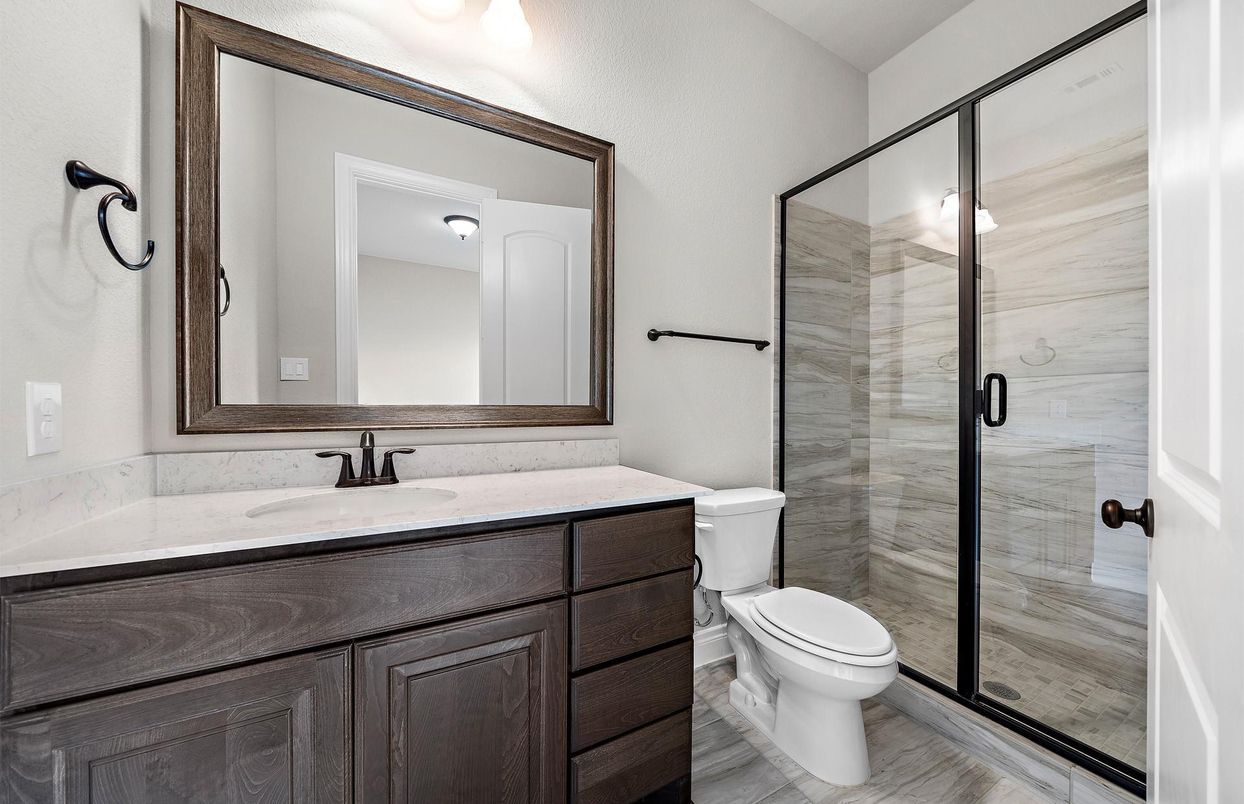 Bathroom, Glass Shower, Interior, Marble