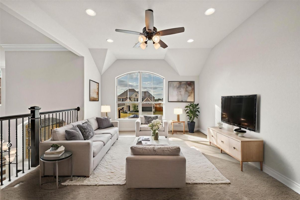 Interior, Living room, Recessed Lighting