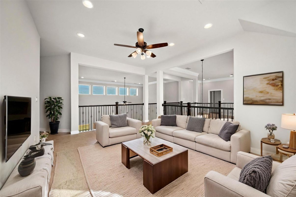 Interior, Living room, Recessed Lighting