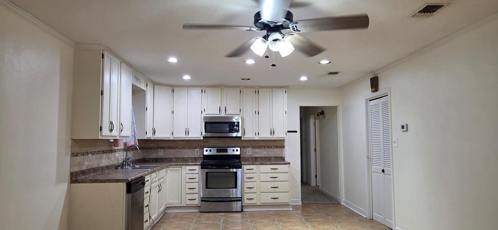 Interior, Kitchen, Recessed Lighting, Stainless Steel Appliances