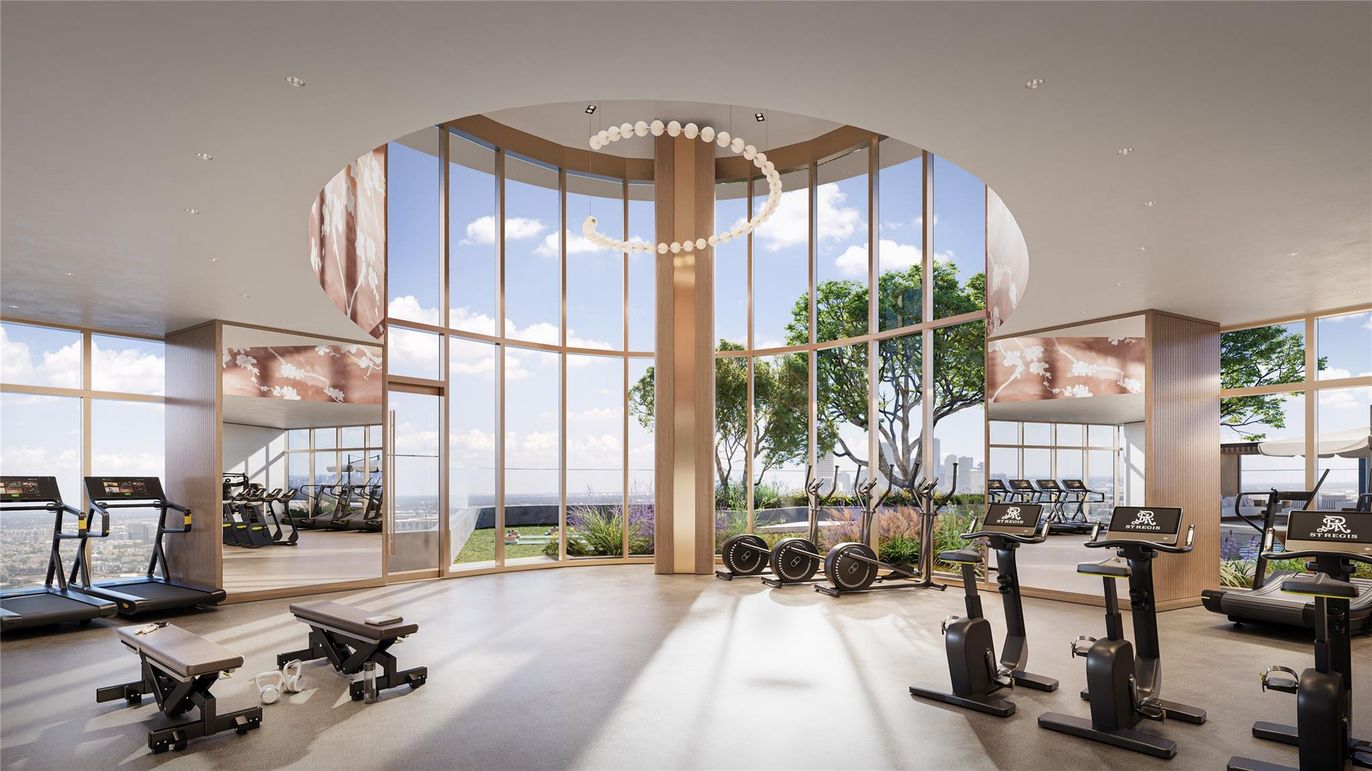 Fitness Equipment, Gym, Interior, Recessed Lighting