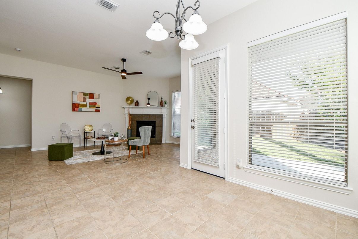 Fireplace, Interior, Pendant Lights