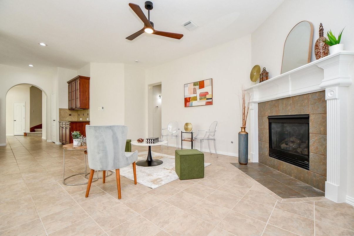 Fireplace, Interior, Recessed Lighting