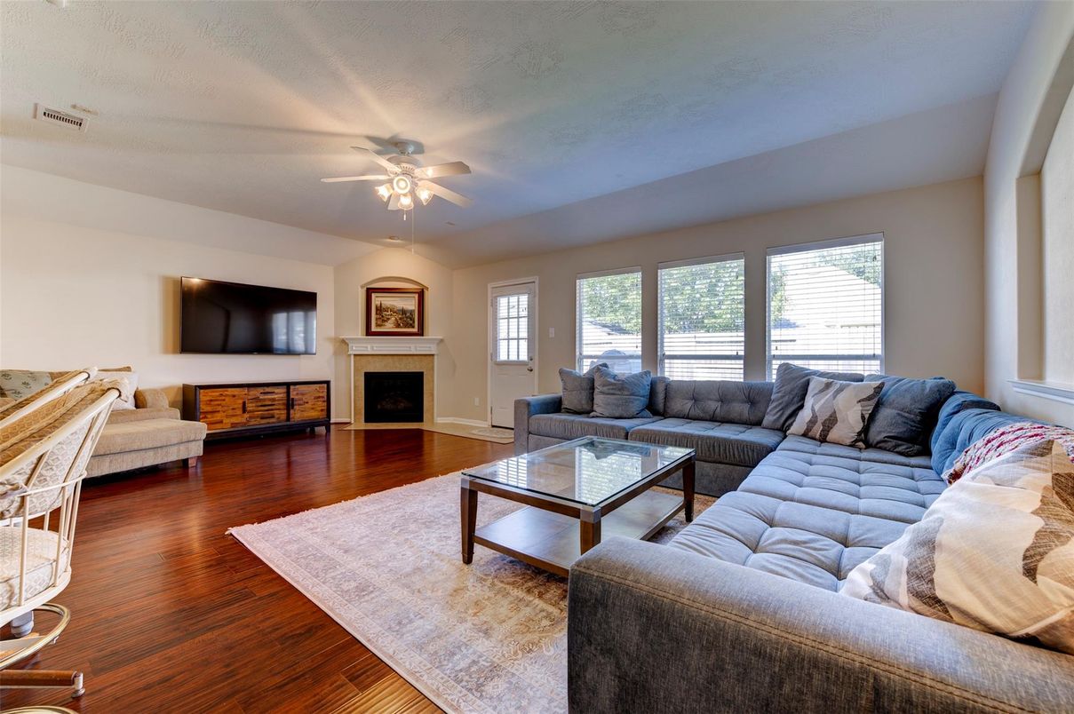 Fireplace, Interior, Living room, Wood Texture Flooring