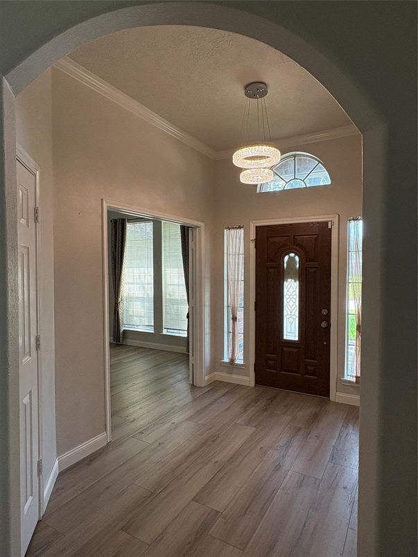 Chandelier, Interior, Pendant Lights, Wood Texture Flooring