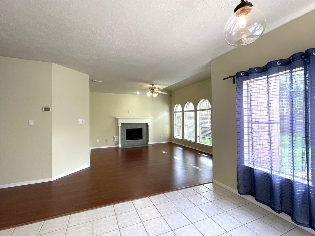 Empty room, Fireplace, Interior, Wood Texture Flooring