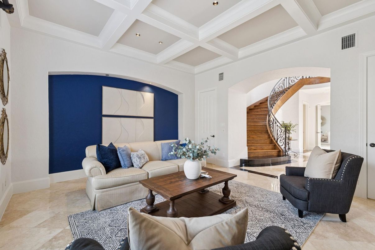 Interior, Living room, Recessed Lighting