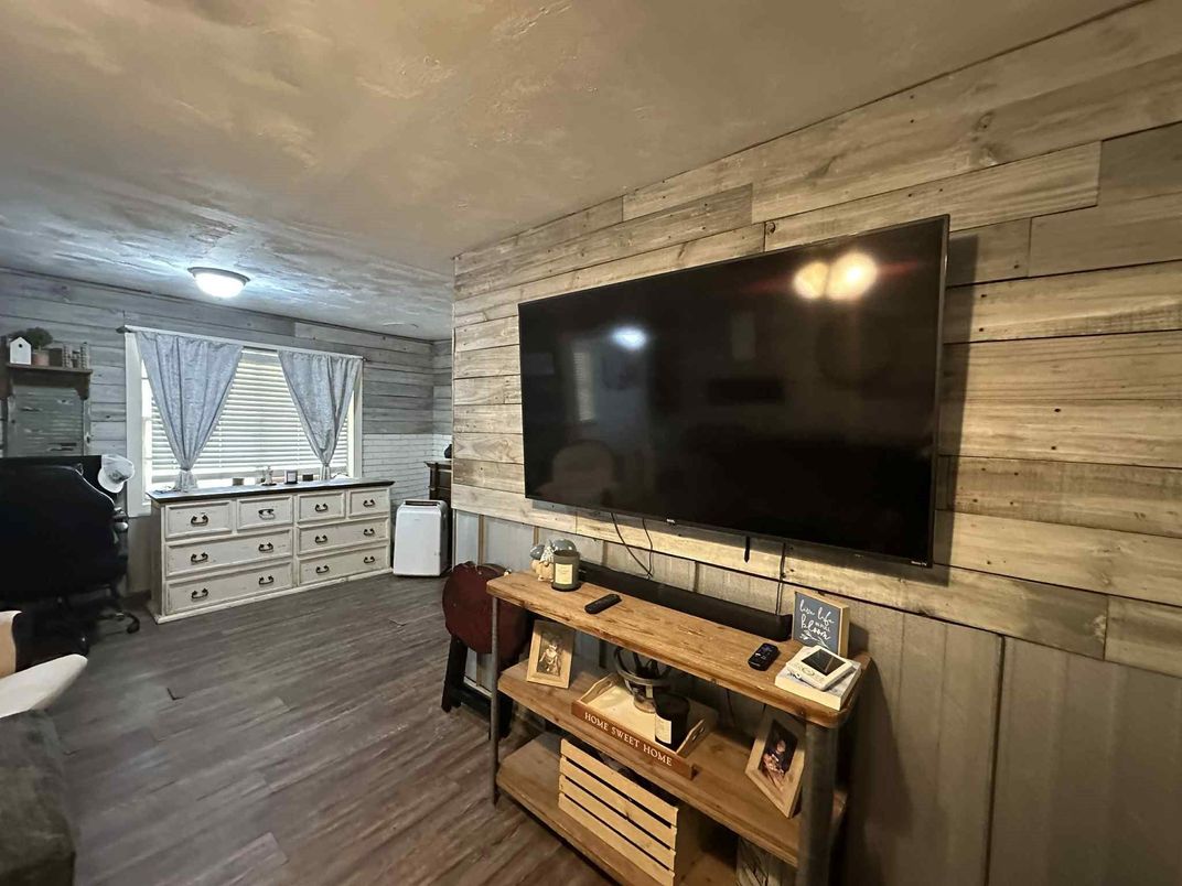 Home Office, Interior, Wood Texture Flooring, Wooden Walls