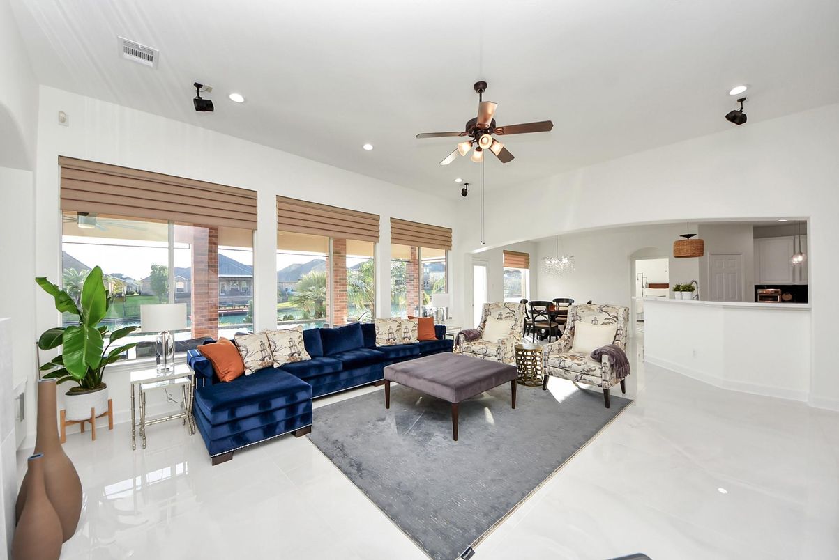 Interior, Living room, Recessed Lighting