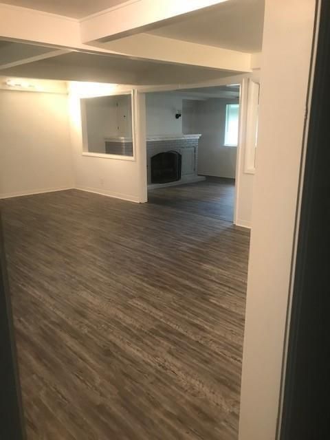 Empty room, Fireplace, Interior, Wood Texture Flooring