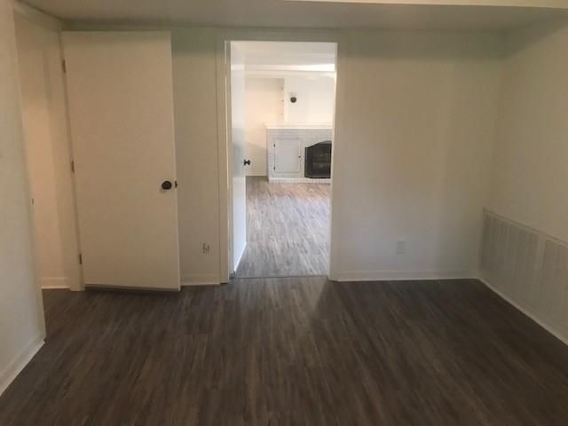 Empty room, Fireplace, Interior, Wood Texture Flooring