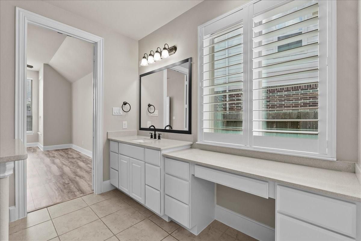Bathroom, Dual Sink Vanities, Interior, Wood Texture Flooring