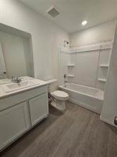 Bathroom, Interior, Recessed Lighting, Walk-in Closets, Wood Texture Flooring