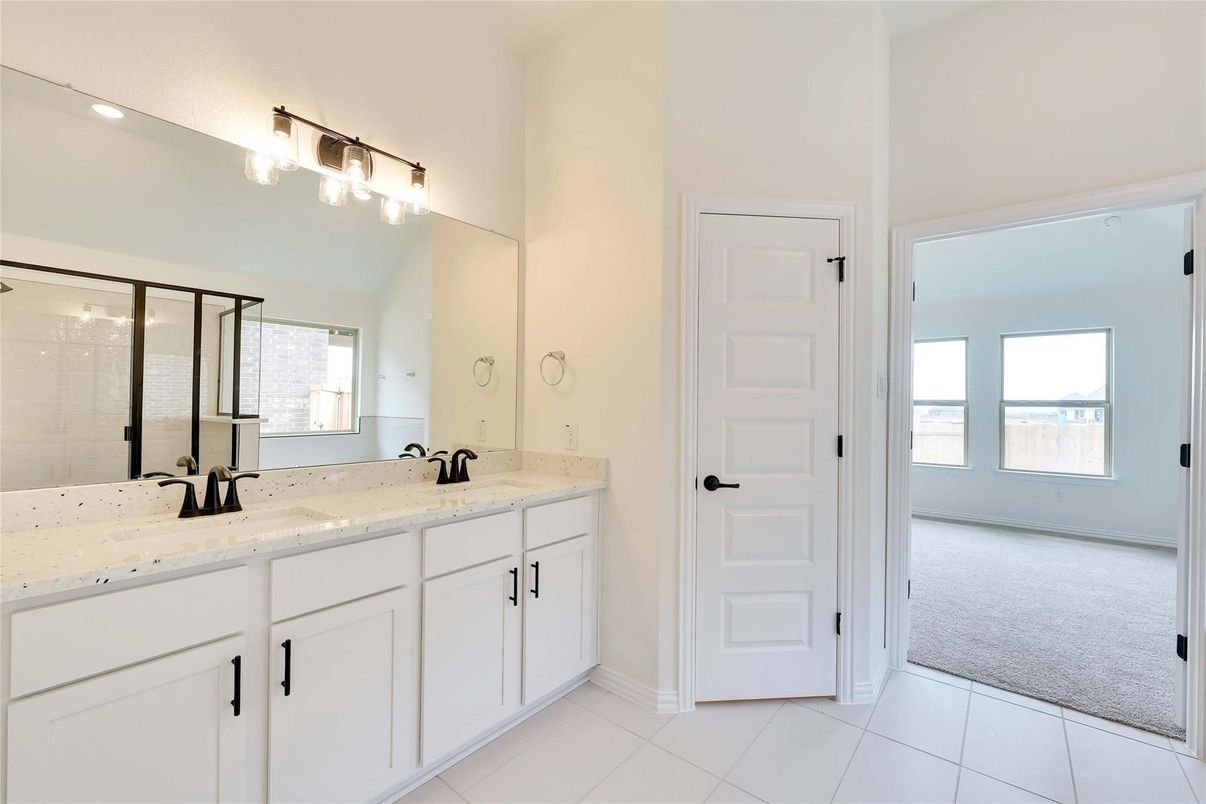 Bathroom, Dual Sink Vanities, Glass Shower, Interior
