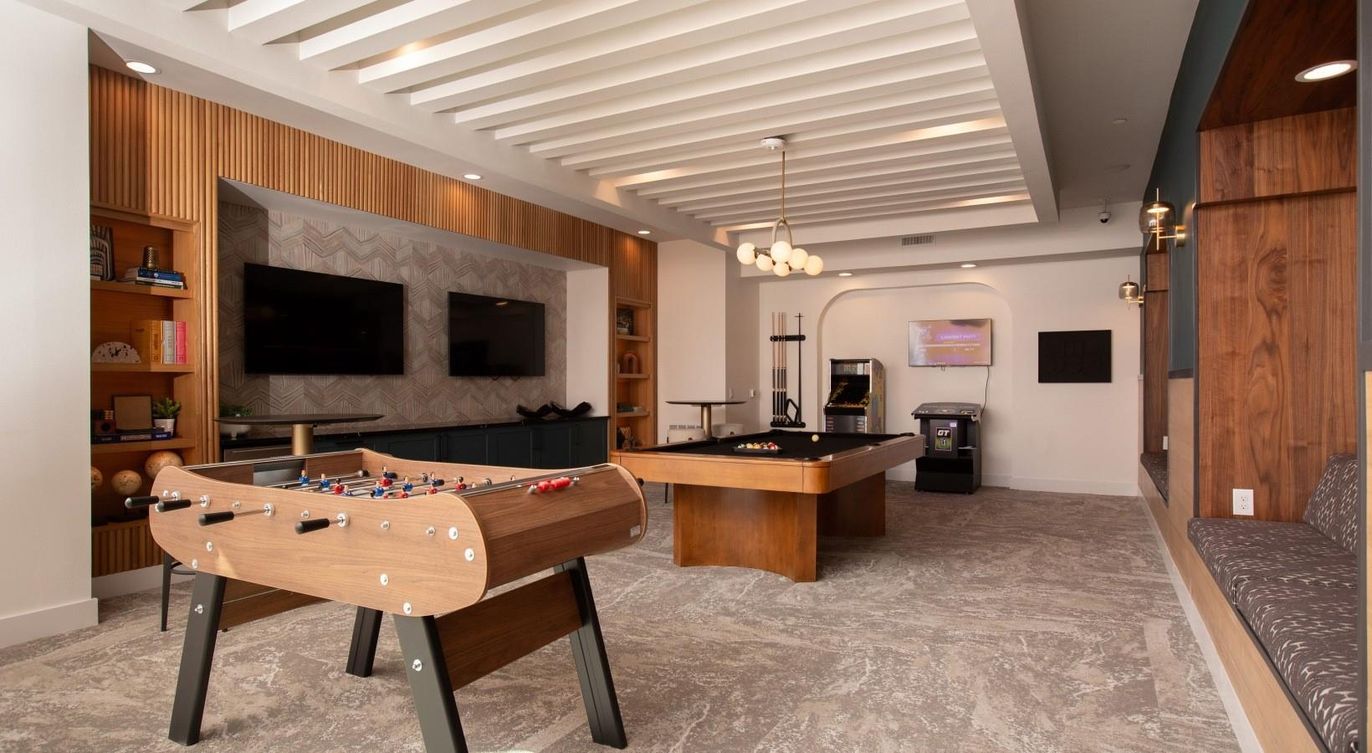 Chandelier, Game Room, Interior, Pendant Lights, Recessed Lighting