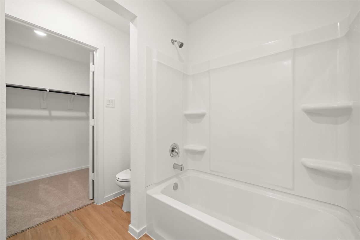Bathroom, Interior, Recessed Lighting, Wood Texture Flooring