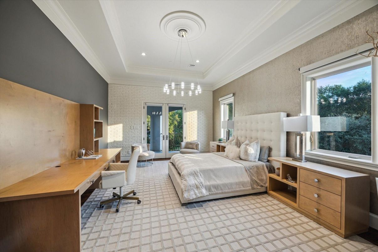 Bedroom, Home Office, Interior, Pendant Lights, Recessed Lighting