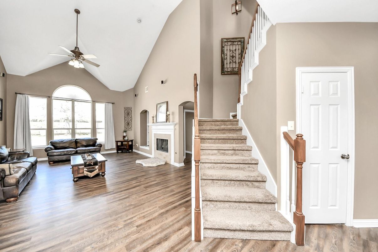 Fireplace, Interior, Living room, Wood Texture Flooring