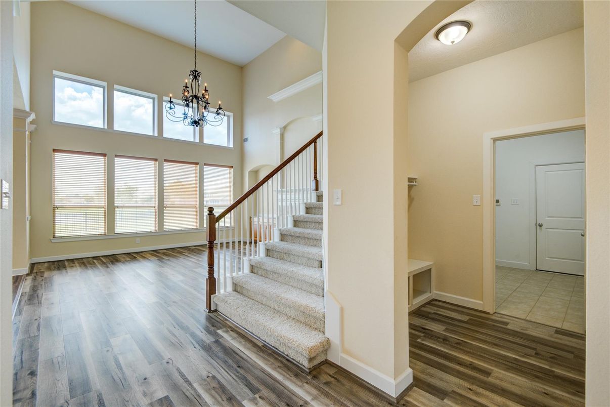 Chandelier, Interior, Wood Texture Flooring