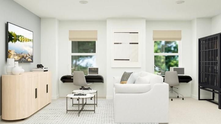 Home Office, Interior, Living room, Recessed Lighting