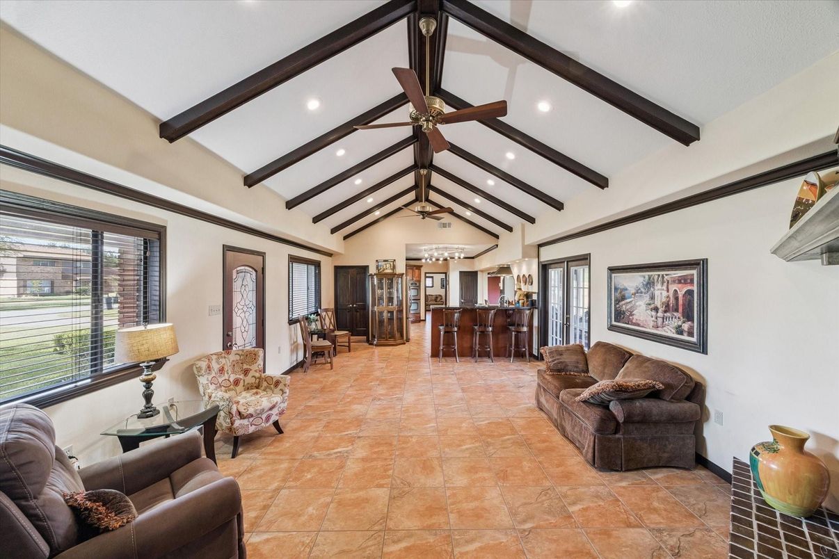 Interior, Recessed Lighting, Wooden Beams