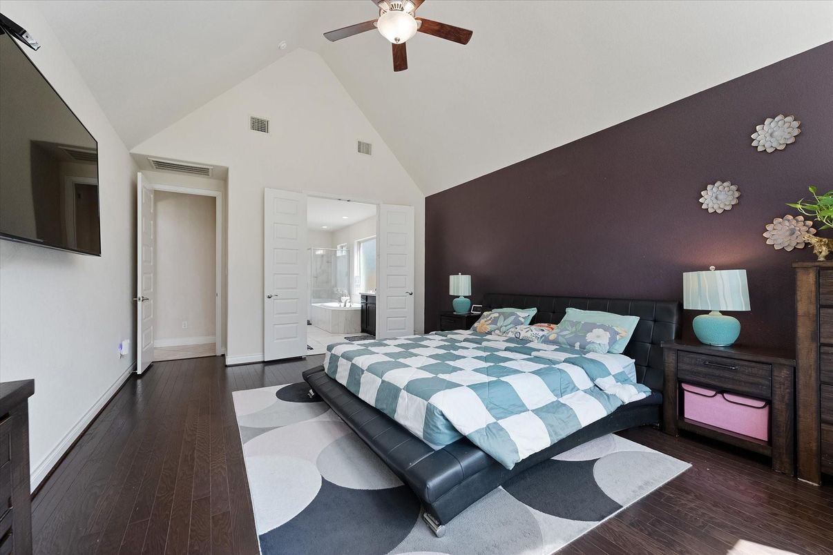 Bedroom, Interior, Wood Texture Flooring