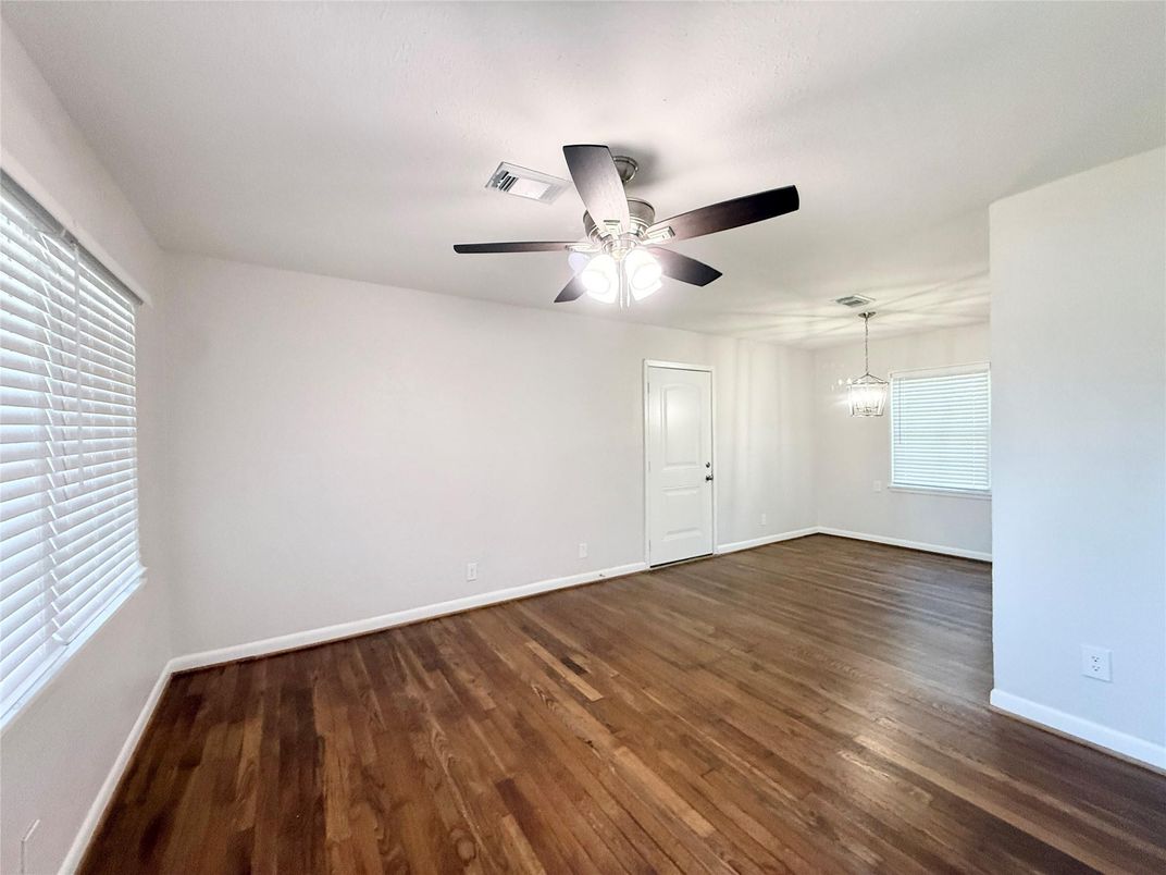 Chandelier, Empty room, Interior, Wood Texture Flooring