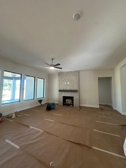 Empty room, Fireplace, Interior