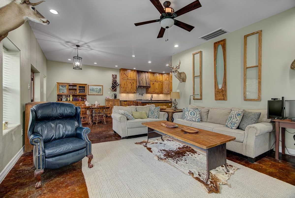 Dining room, Interior, Kitchen, Living room, Pendant Lights, Recessed Lighting, Wood Texture Flooring