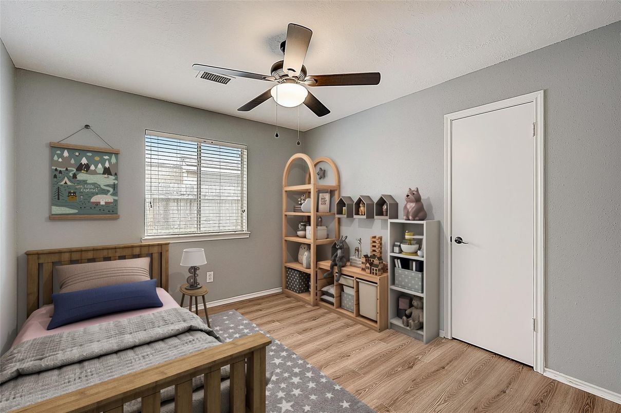 Bedroom, Interior, Wood Texture Flooring