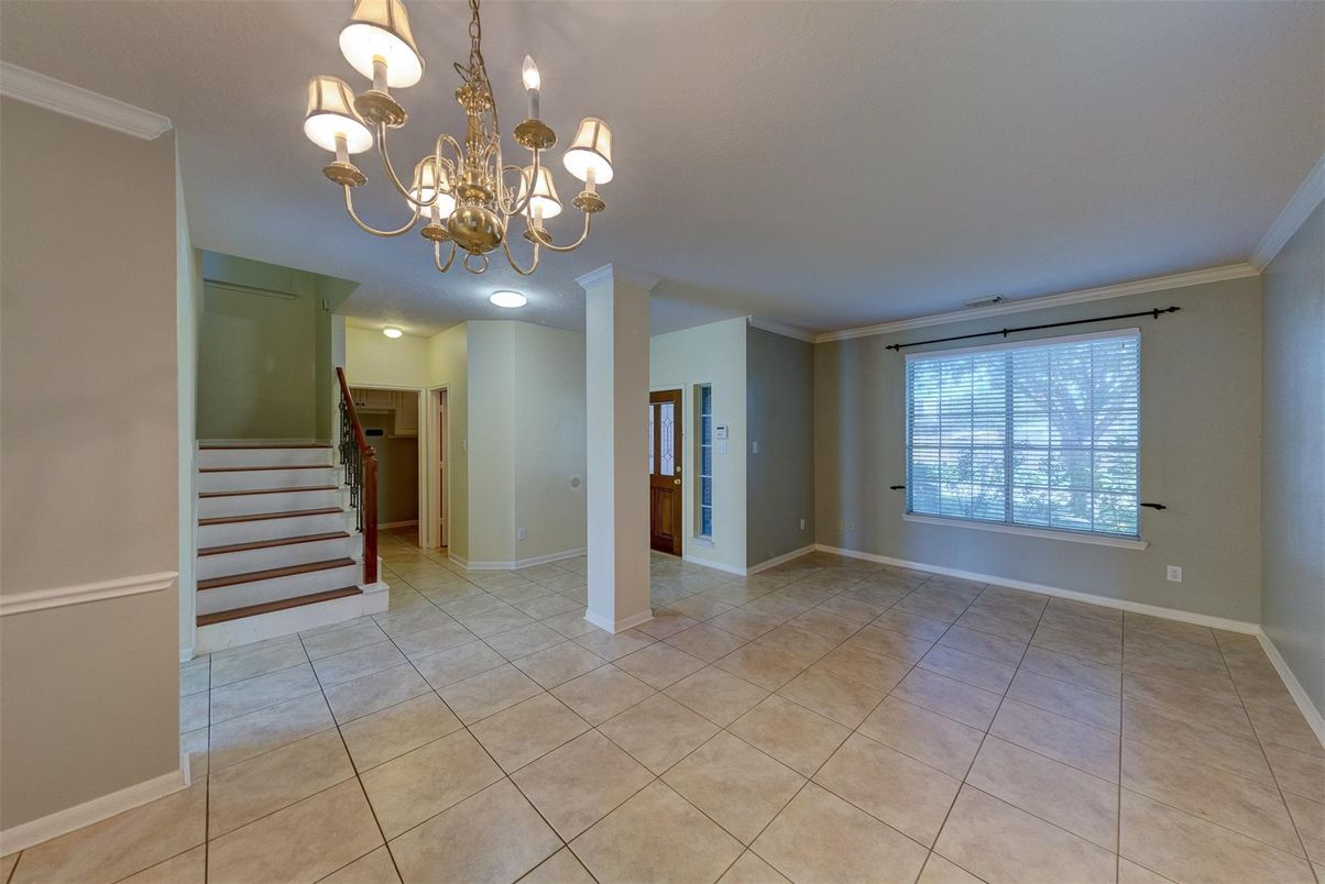 Chandelier, Empty room, Interior