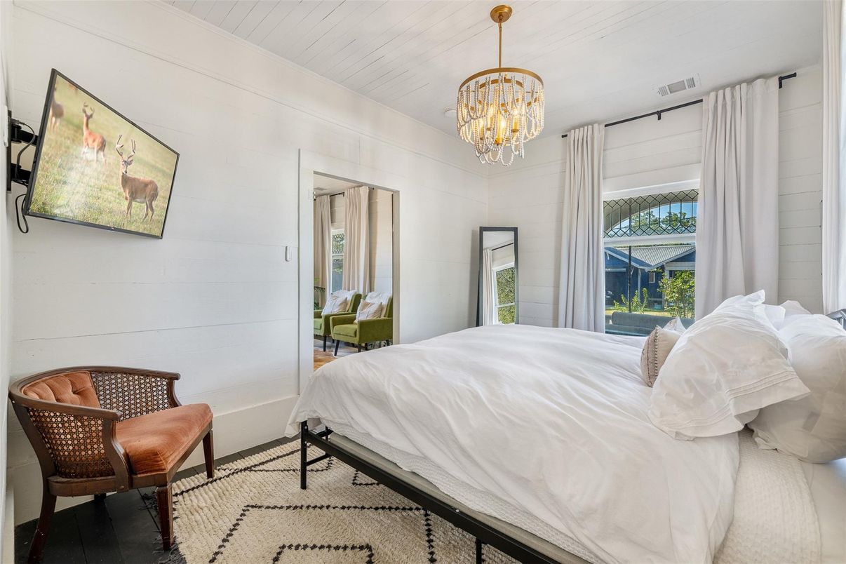 Bedroom, Chandelier, Interior