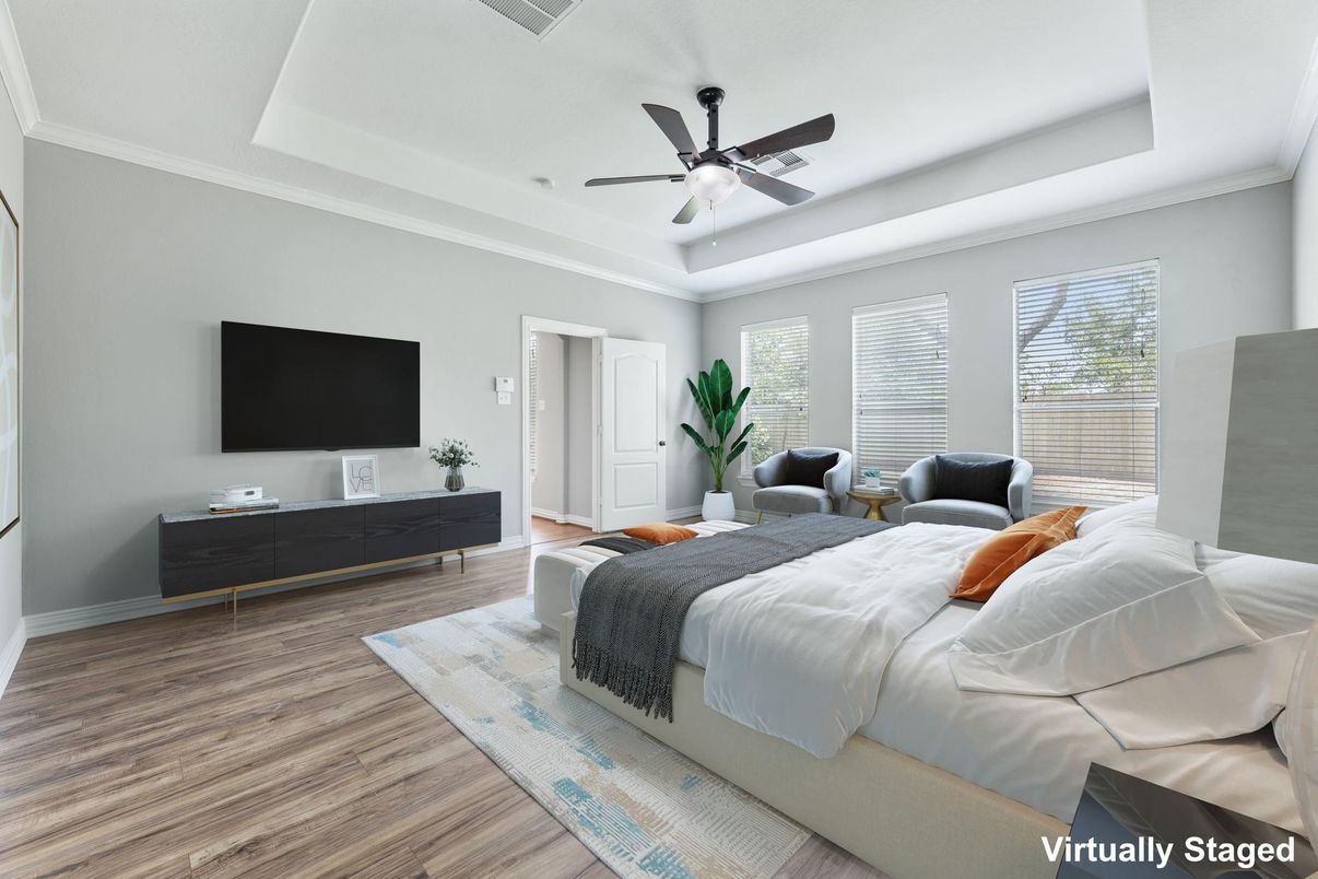 Bedroom, Interior, Wood Texture Flooring