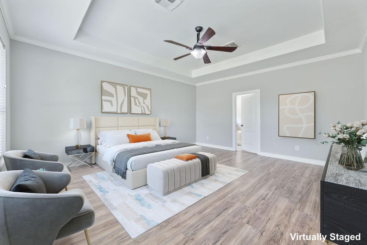 Bedroom, Interior, Wood Texture Flooring