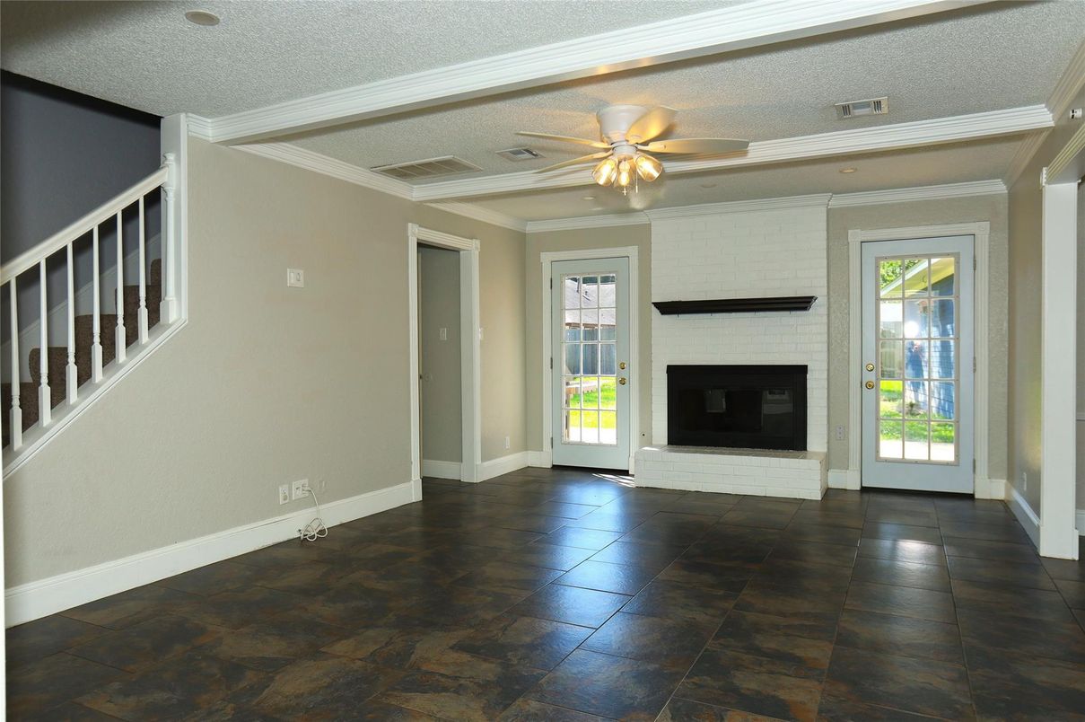 Empty room, Fireplace, Interior