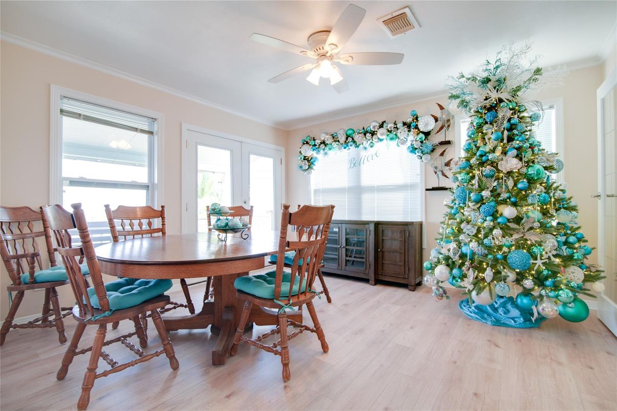 Dining room, Interior, Wood Texture Flooring