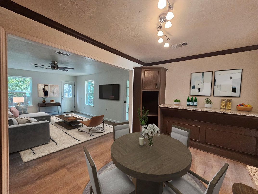 Dining room, Interior, Living room, Wood Texture Flooring