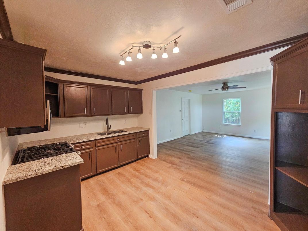 Empty room, Interior, Kitchen, Wood Texture Flooring