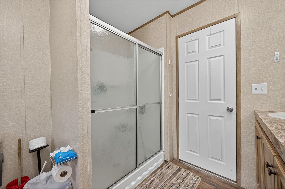 Bathroom, Glass Shower, Interior, Tile Countertops