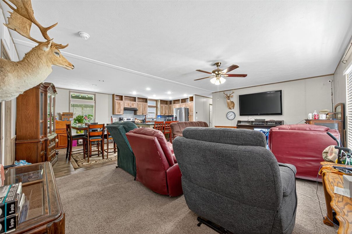 Dining room, Interior, Kitchen, Living room, Recessed Lighting